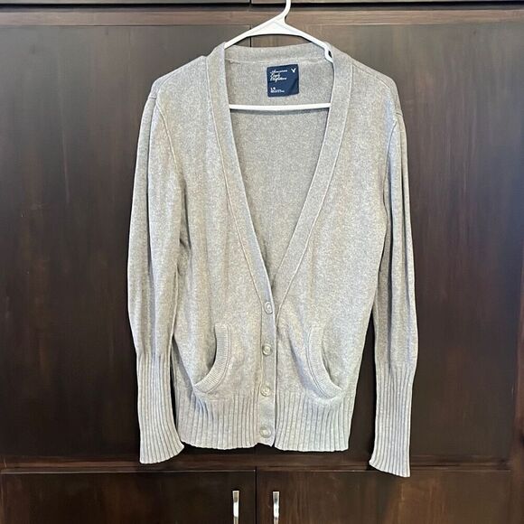American Eagle Outfitters Sweaters - American Eagle Wool Blend Gray Cardigan Sweater Large
